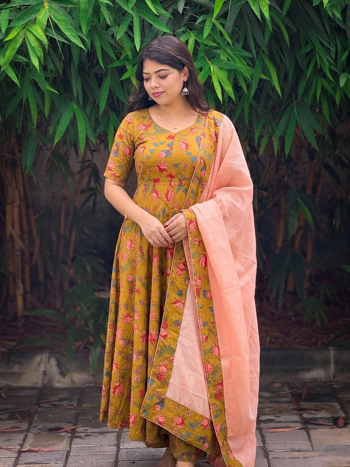HONEY LOTUS ANARKALI SET