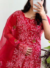 RED FLORAL KOTA