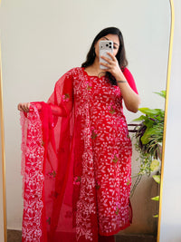 RED FLORAL KOTA