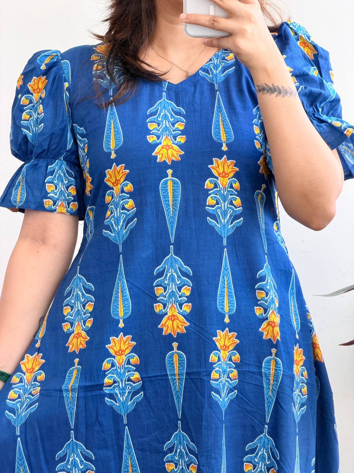 Indigo Breeze Aline Kurti