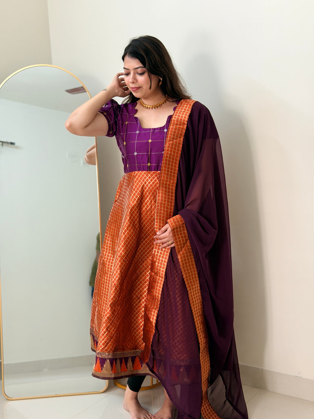 MIRALINI (RUST&MAROON)