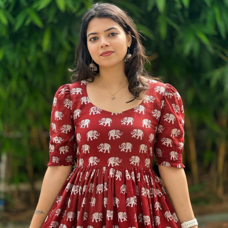 CRIMSON ELEPHANT MAXI