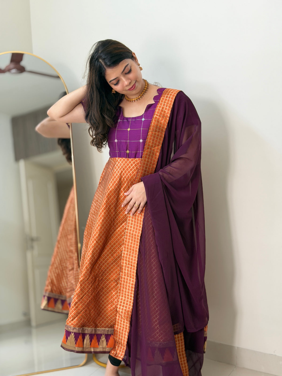 MIRALINI (RUST&MAROON)