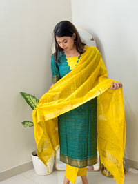 YADHANA ( TEAL & MUSTARD )