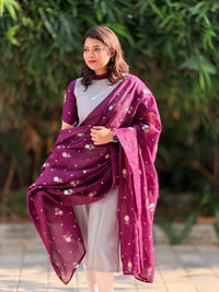 BURGANDY GREY KOTA SET