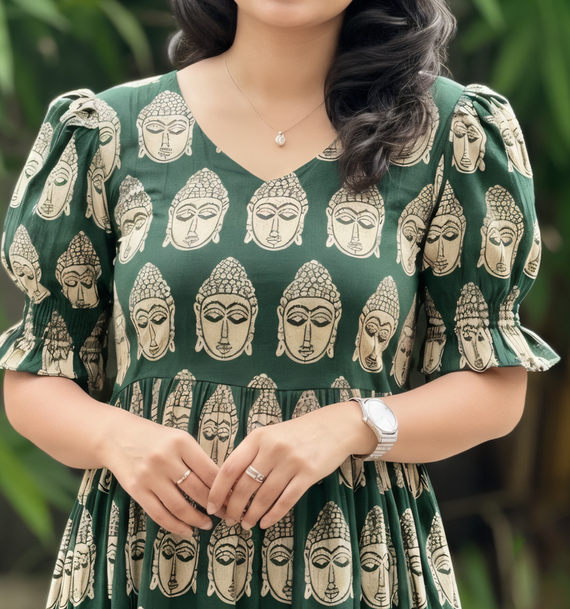 GREEN BUDDHA DRESS