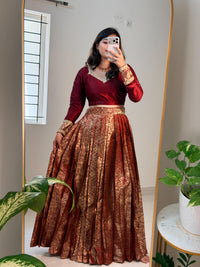 MAROON BANARASI SET