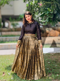 ANTIQUE GOLD BANARASI SET