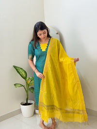 YADHANA ( TEAL & MUSTARD )