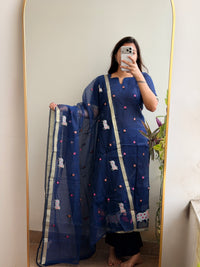 GOKULAM KOTA SET - BLUE